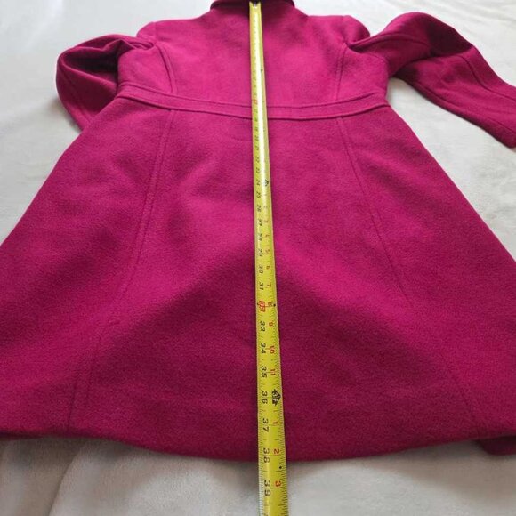 New 14 J Crew Factory wool-blend lady day coat in Brilliant Berry - Picture 11 of 11